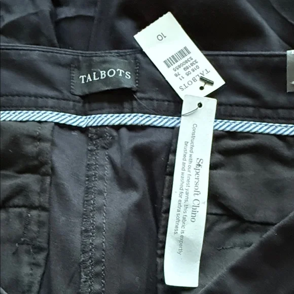 NWT Talbots - Women’s Black Relaxed Chino - 10 - Picture 3 of 6